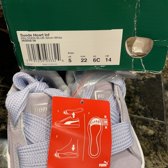 Puma suede halogen blue kids shoes - Picture 5 of 6